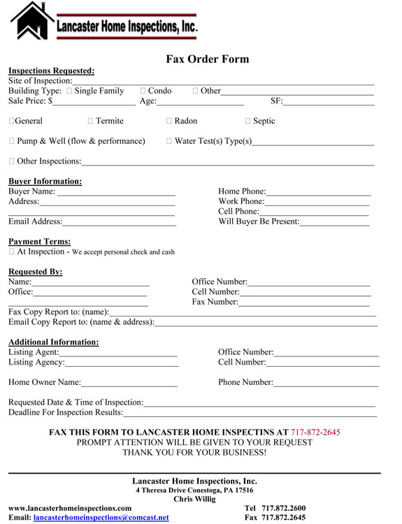 fax attention form